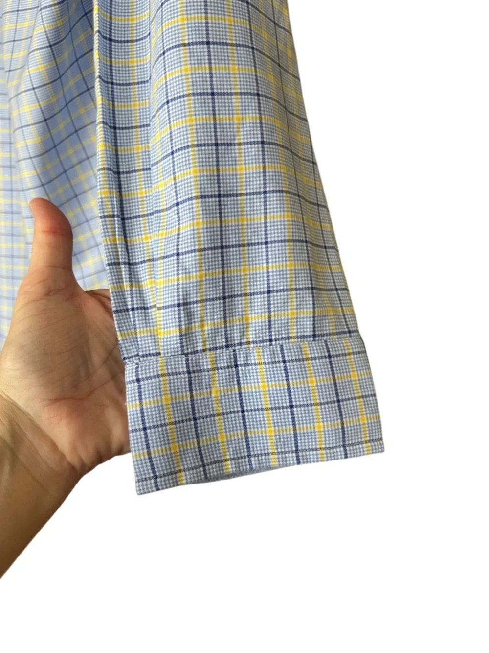 Polo Ralph Lauren Slim Fit Plaid Button Down Shirt Blue Yellow XL